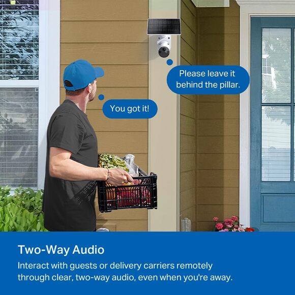 Solar Security Camera | TP-Link Tapo SolarCam C402 Kit | 1080p WiFi w/ Panel NIB - Picture 5 of 11